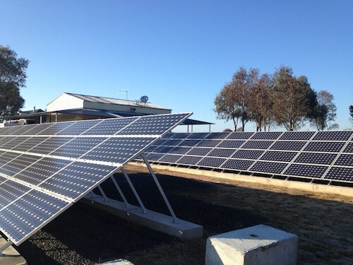 Commercial solar farm, western NSW