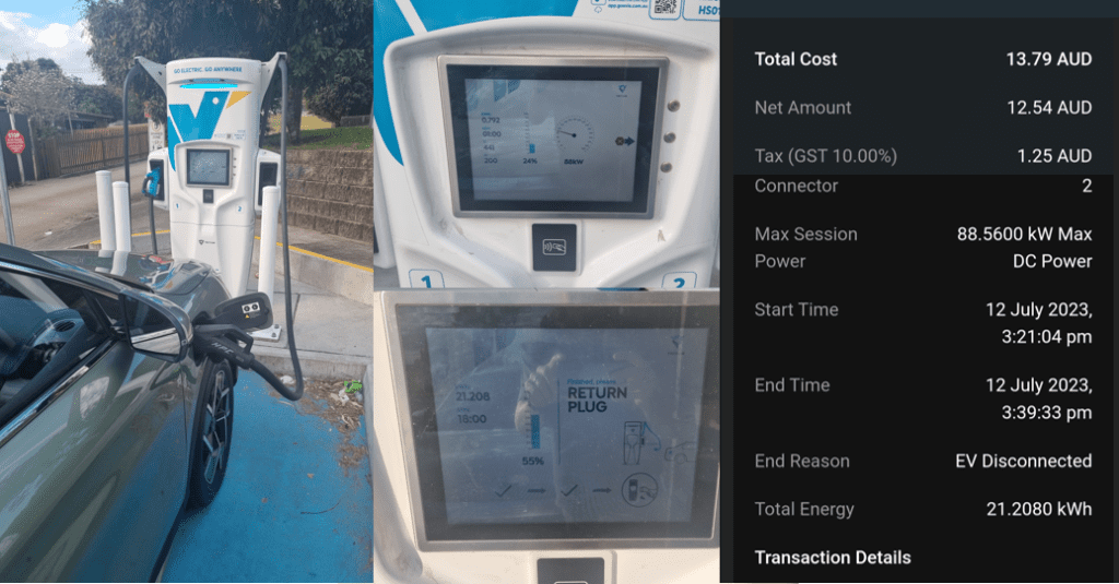 BYD Electric Vehicle fast charging at Shell Tyndale