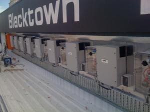 Solar inverters on the Blacktown RSL commercial solar installation