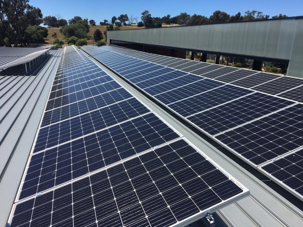 CSU solar power array aerial image