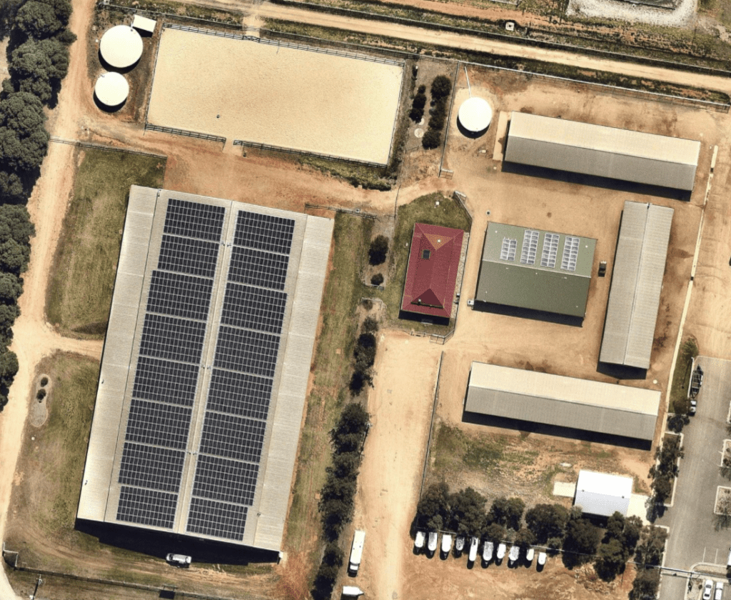 CSU solar power array aerial image