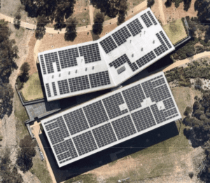 CSU solar power array aerial image