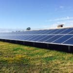 Doug Hall 1MW Solar Farm, solar panels in green field