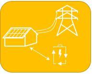 Hybrid solar power and solar battery system