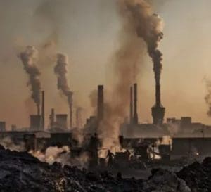 Image of carbon emissions from fossil fuel power plant
