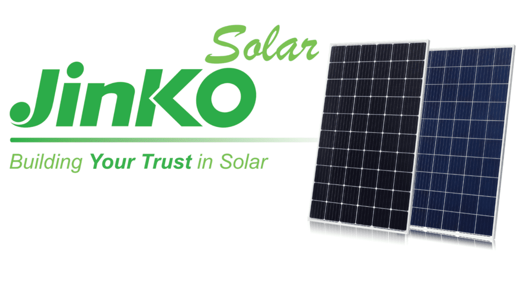 Jinko solar panels review banner image and logo