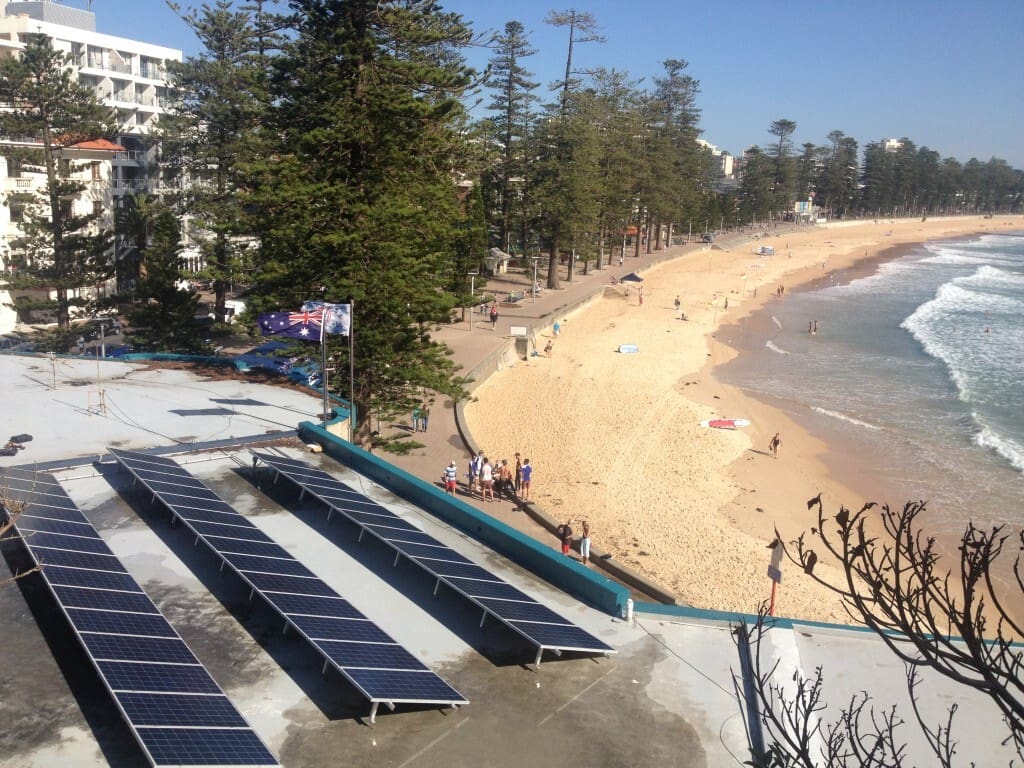 Manly Surf Club solar panels complete