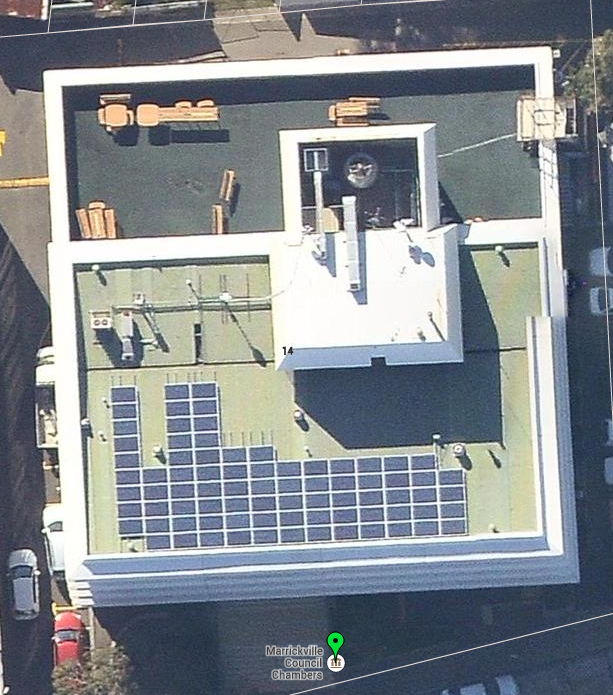 Marrickville Council 20kW solar installation