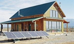 Off-grid home with solar