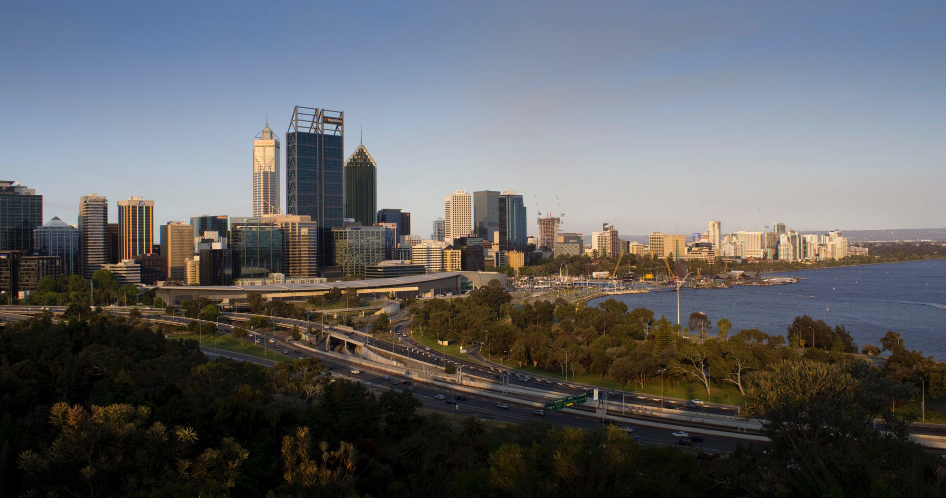 Perth skyline sunset shot