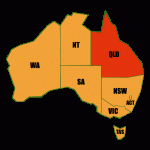 Queensland on australia map image