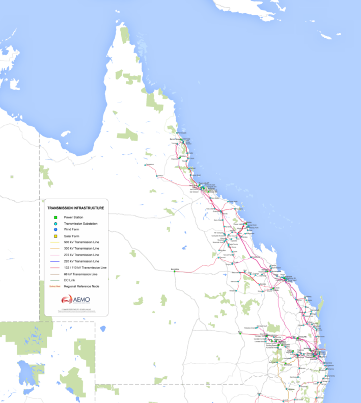 Queensland electricity grid