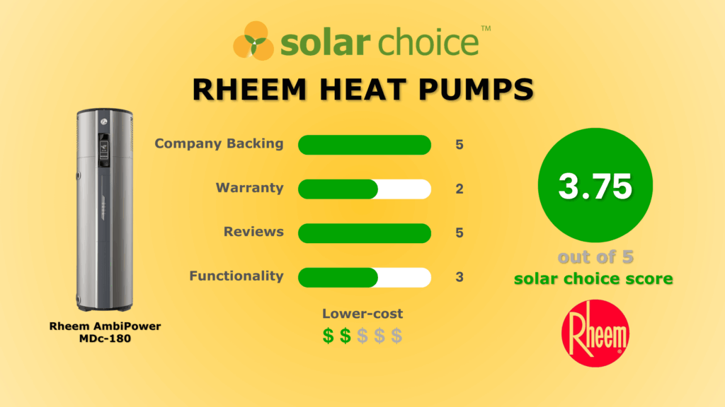 RHEEM HOT WATER HEAT PUMPS