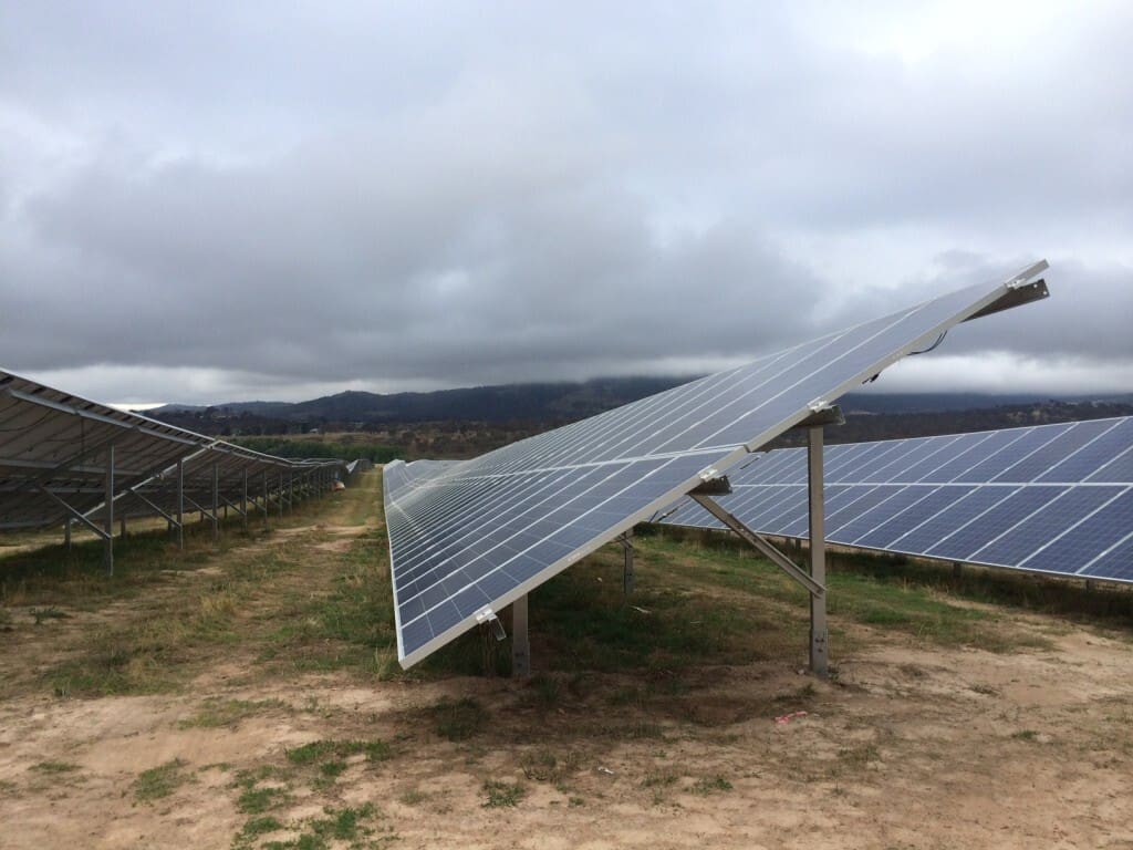 Royalla Solar Farm under construction