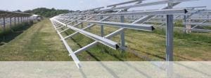 Schletter solar mounting system before addition of solar PV panels