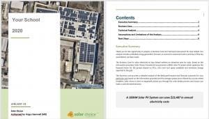 Example school solar business case