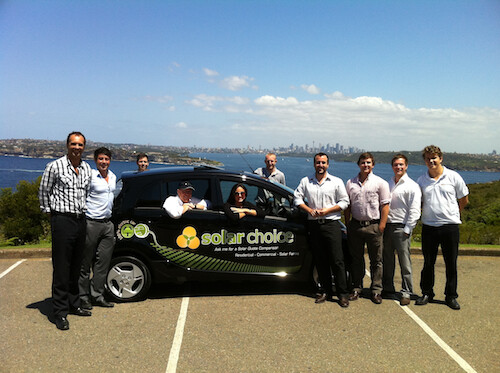 Solar Choice Group Mitsubishi i MiEV 100 percent electric vehicle The Solar Choice team around the new i MiEV electric vehicle