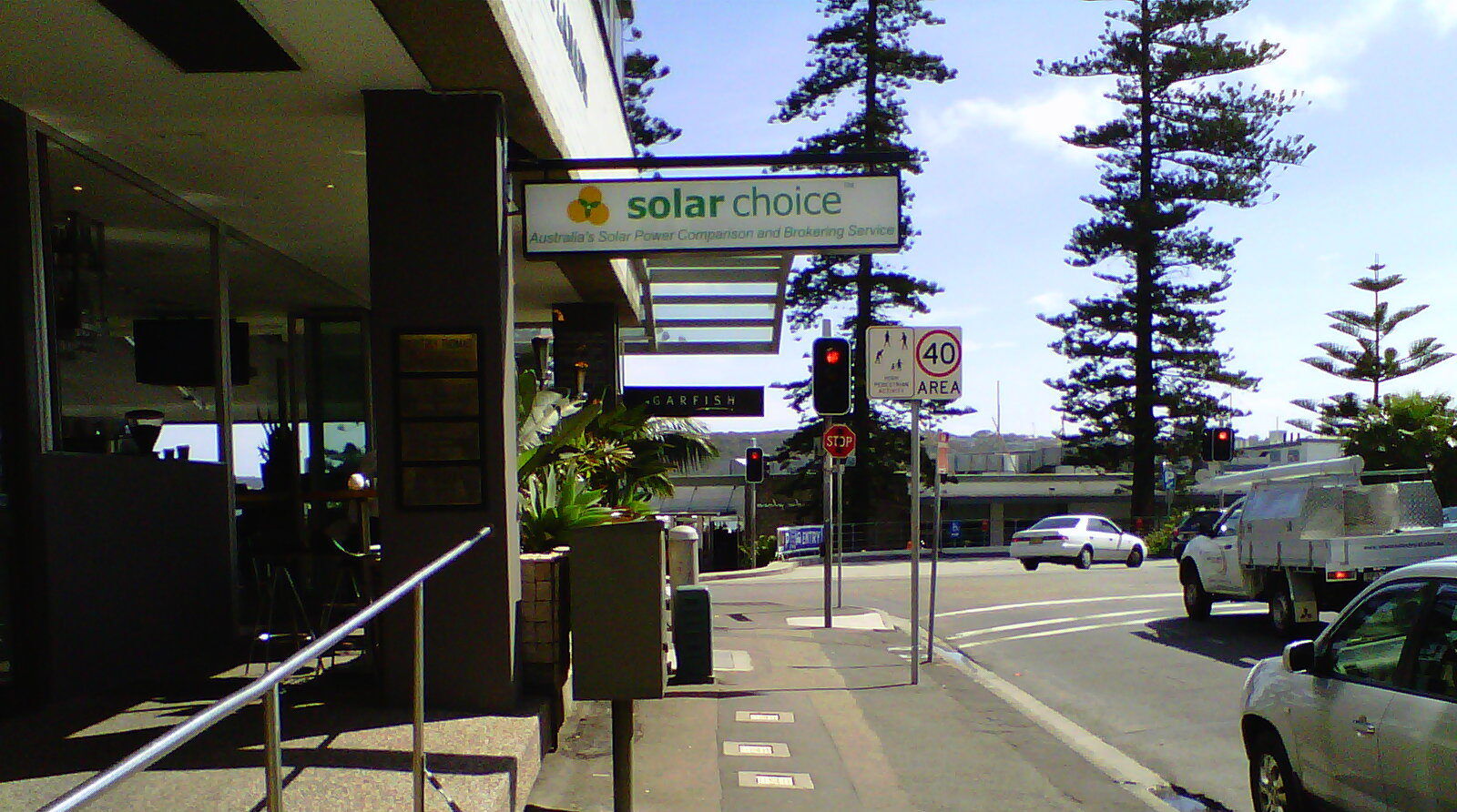 The Solar Choice office, on the corner of Wentworth St and East Esplanade, Manly