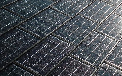 Subhendu Guha's flexible solar roofing material