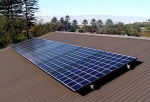 Single solar array for STC solar project