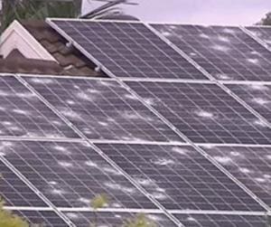 Solar panel hail damage