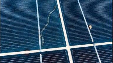 Solar panel snail trail