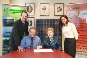 Sydney Mount Saint Benedict 100kW solar system signing