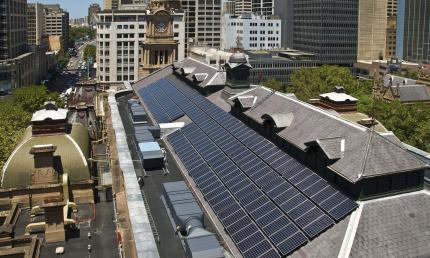 Sydney town hall Solar Panels copy Sydney Town Hall solar panel array uses Suntech Pluto technology