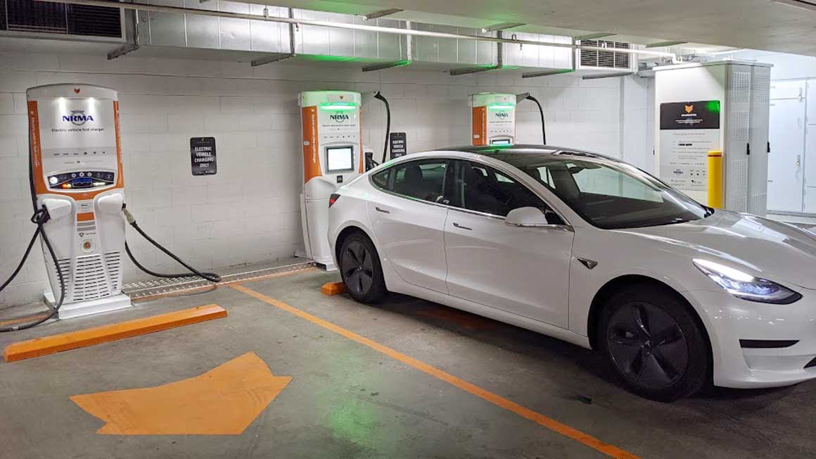 Tesla Electric Vehicle Charging Station
