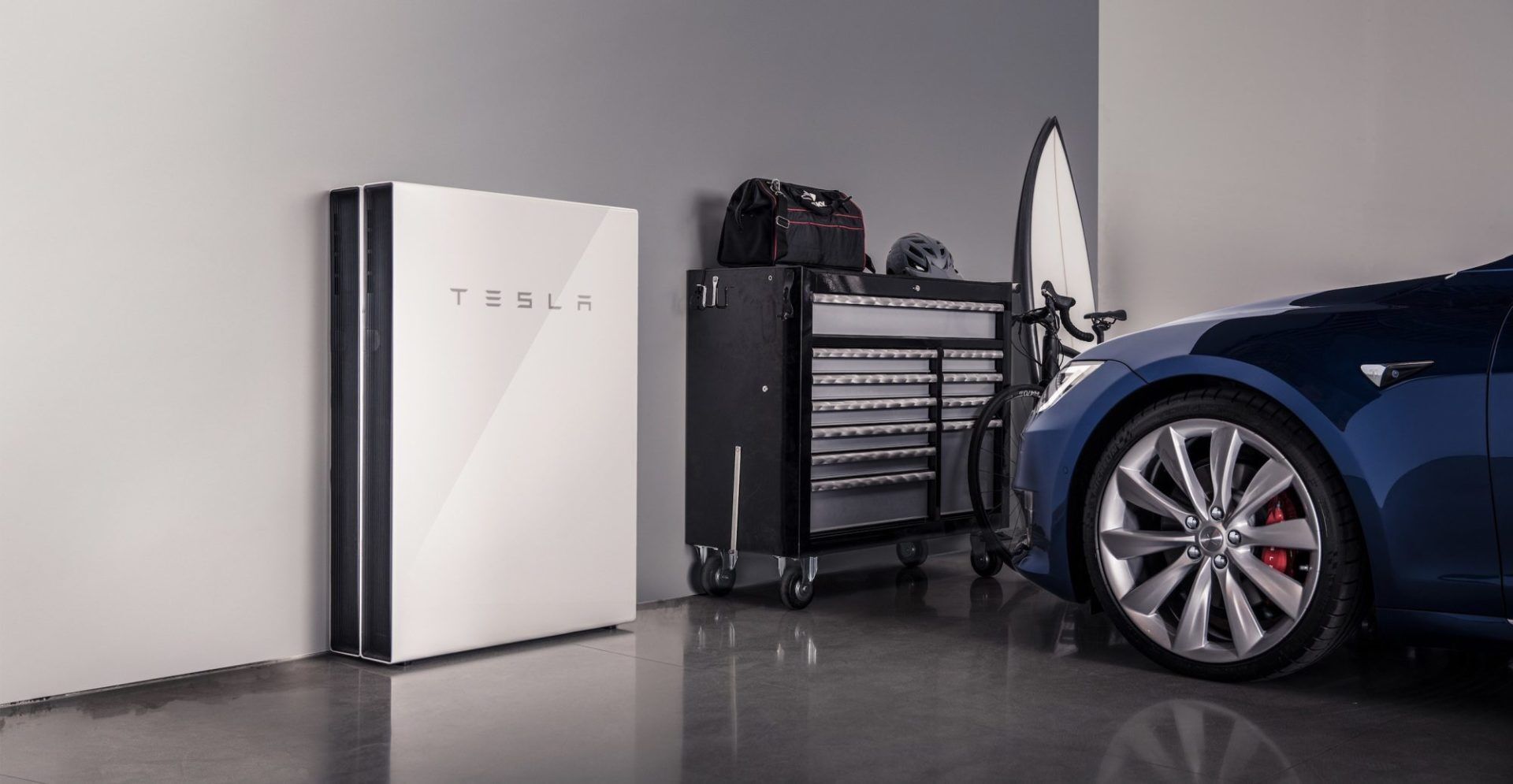 Tesla Powerwall 2 installed in a garage