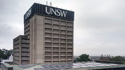 University of New South Wales building with solar system on roof