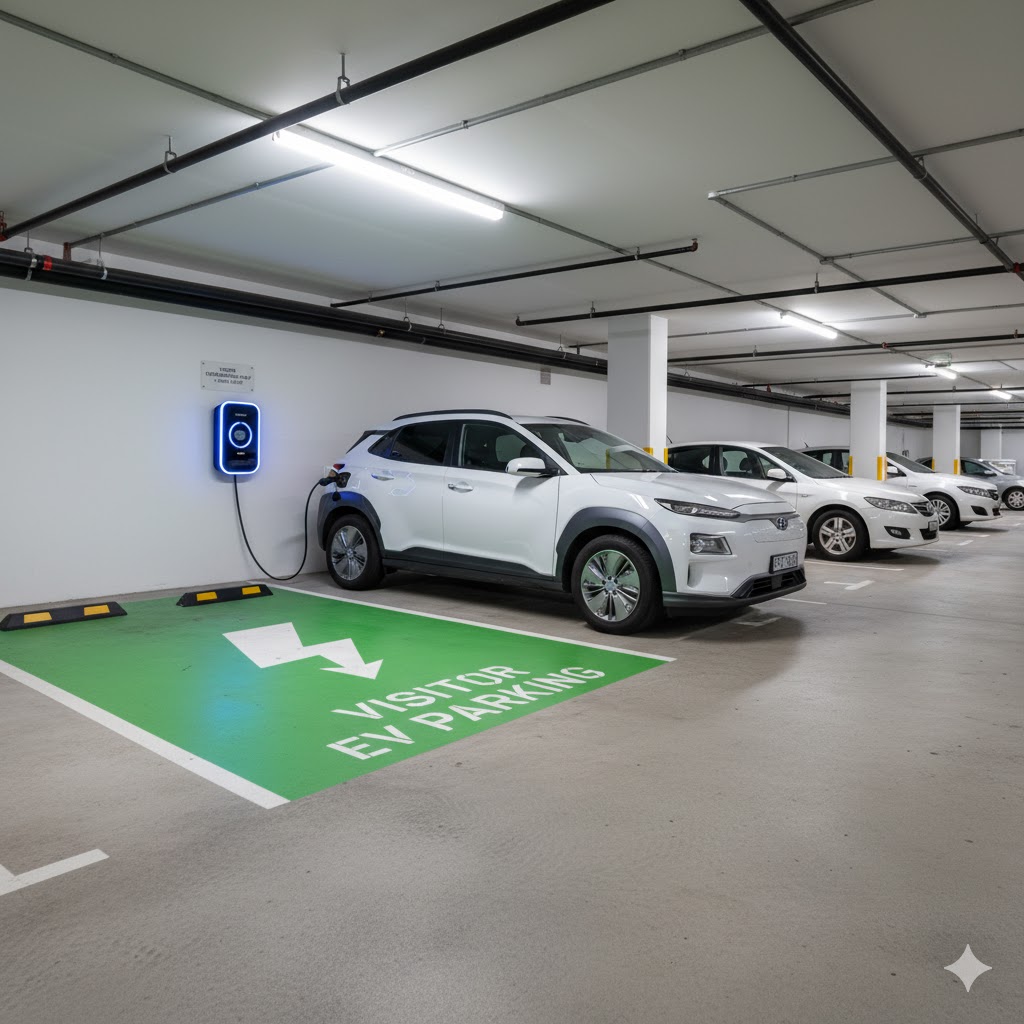 Visitor parking bay ev charger solution