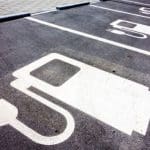 Visitor parking bays in an apartment building