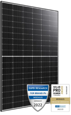 Winaico dual glass bifacial WST-NGX-D3 435W solar panel close up shot