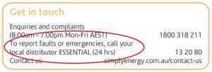 Location on electricity bill to contact DNSP about 3 phase power