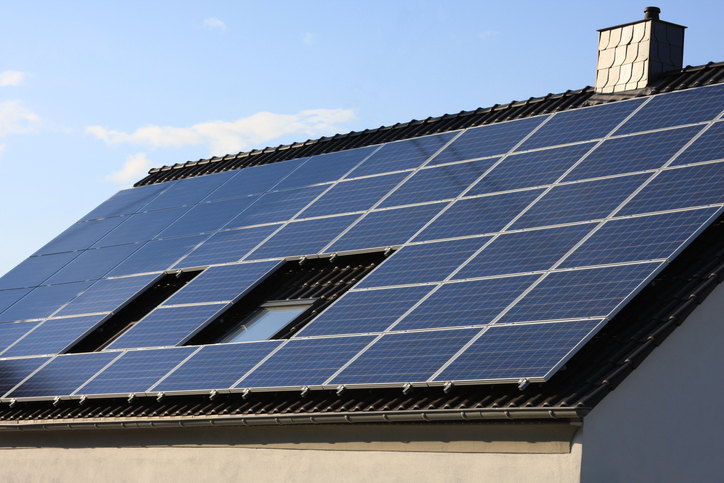 installing solar system on a house roof