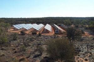 Remote solar power installation in Kings Canyon, near Alice Springs, NT