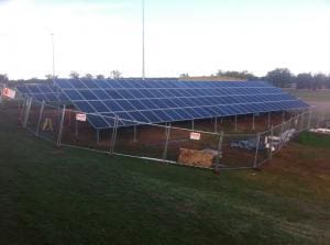 35kW polycrystalline solar module commercial solar power installation in Central West NSW. Installation brokered by Solar Choice Central West office.