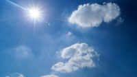 solar rays passing through clouds