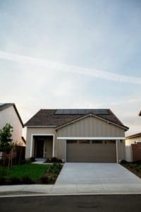 home solar system on small townhouse